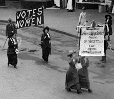 The suffragette march